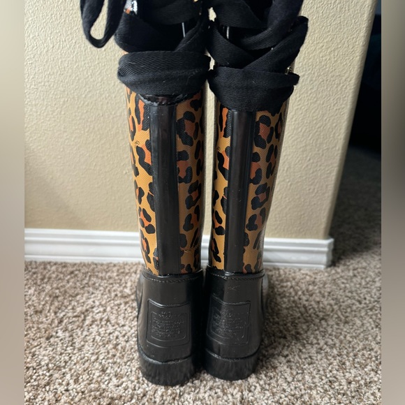 Cheetah print Coach rain boots - Picture 3 of 5